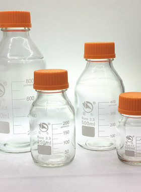蜀牛蓝盖试剂瓶（黄色盖）高硼硅试剂瓶100ml 250ml 500ml 1000ml