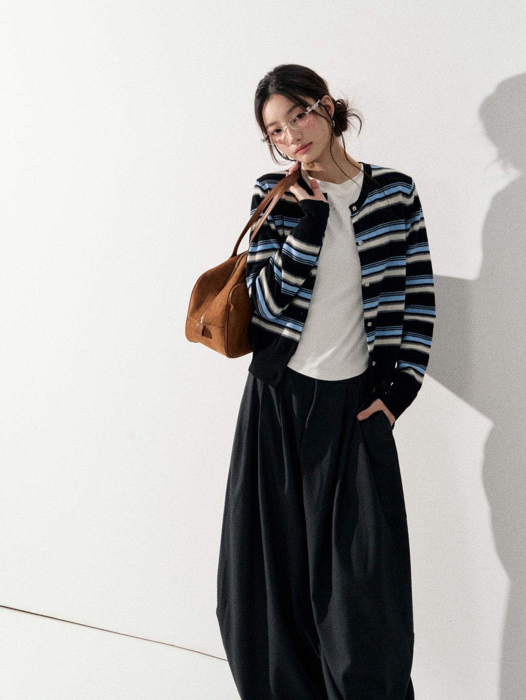 LAFREEDOM 9/26 休闲显瘦垂坠感西装弯刀裤LAF350922