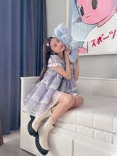 Selkie官方授权 浅底古堡玫瑰印花连衣裙 林小宅同款 noneofus