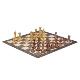 Берлс/резиновая шахматная доска, цвет древесного зерна/водная печать, шахматные фигуры