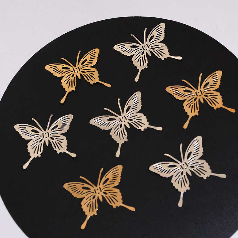 蝴蝶花片合金手工diy材料