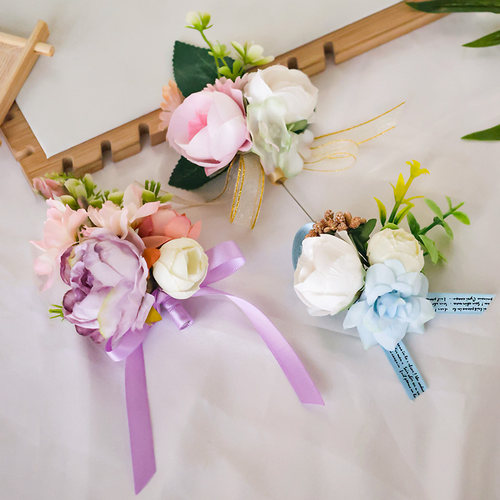绢花女手工diy材料包胸花