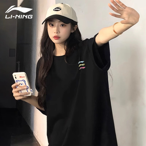 李宁短袖男女款新款潮流运动套装