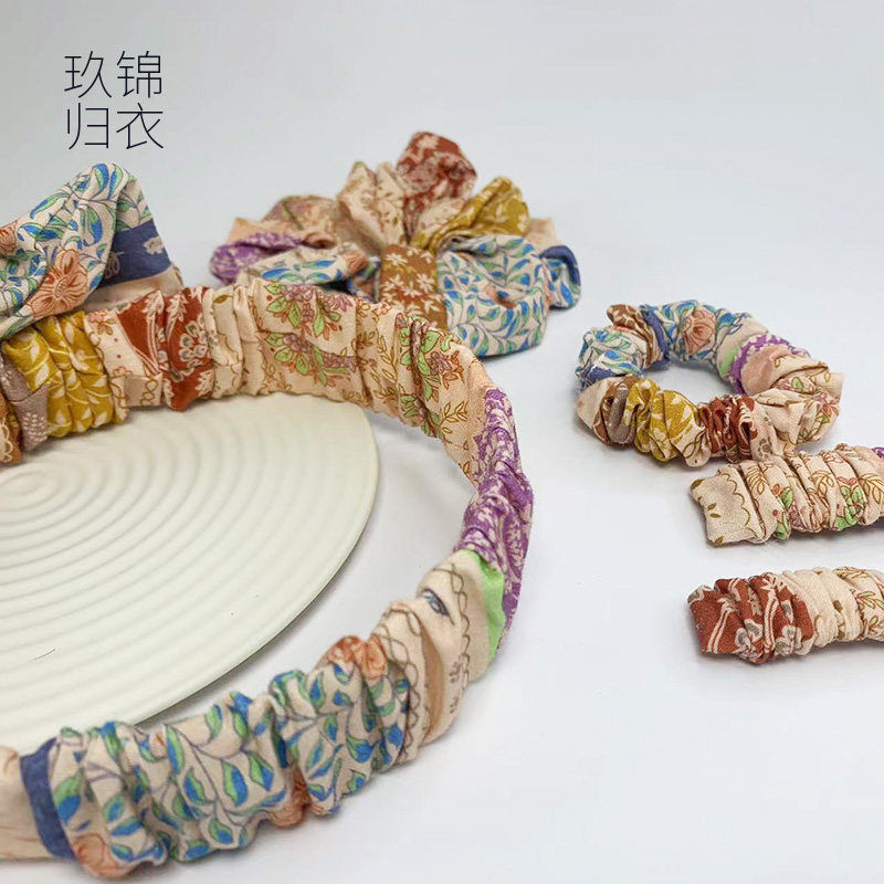 玖锦归衣原创设计布艺发饰民族风发圈发箍发卡异域风情套装单品