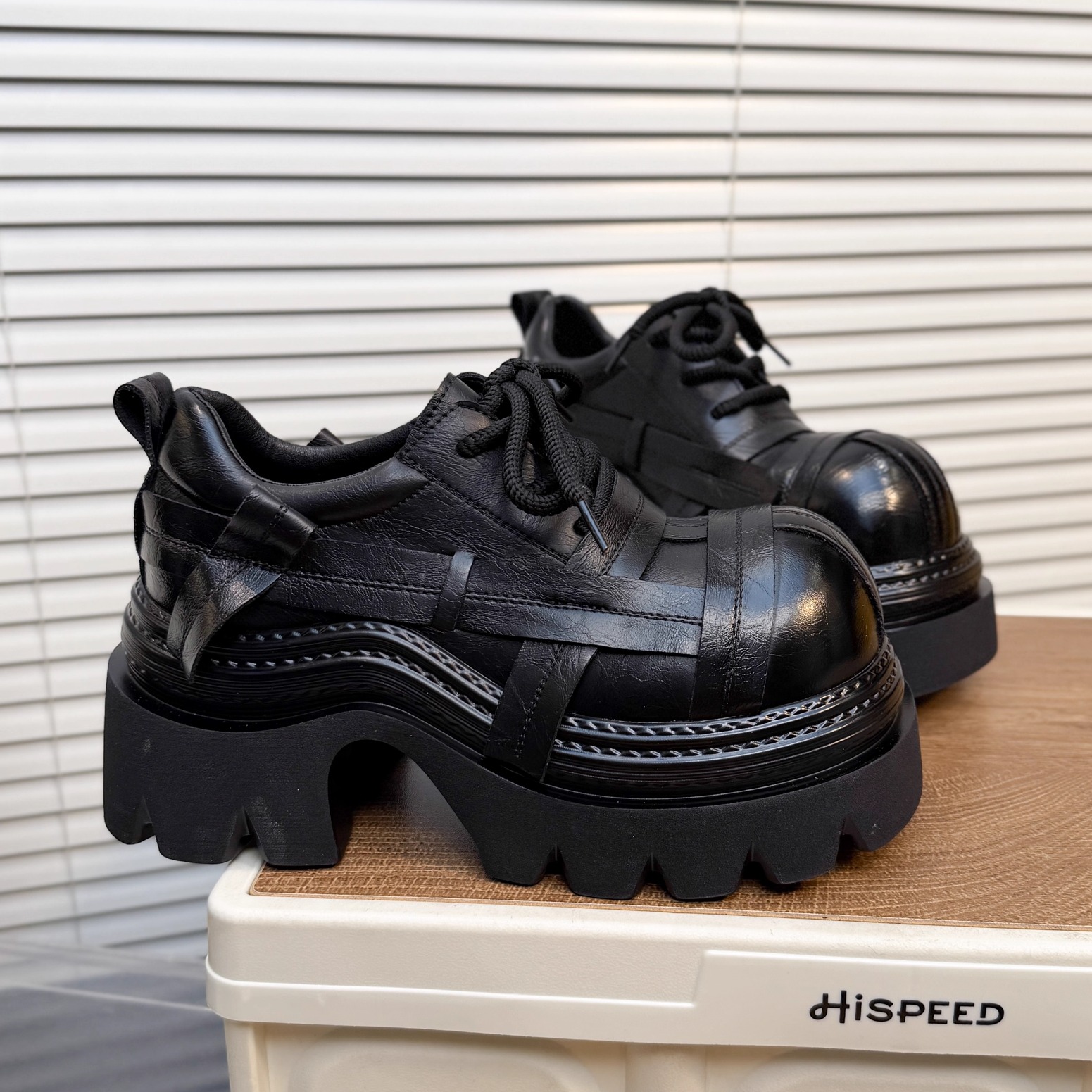 日本OFFCAT真皮厚底增高德比鞋女系带百搭松糕JK小皮鞋休闲单鞋潮