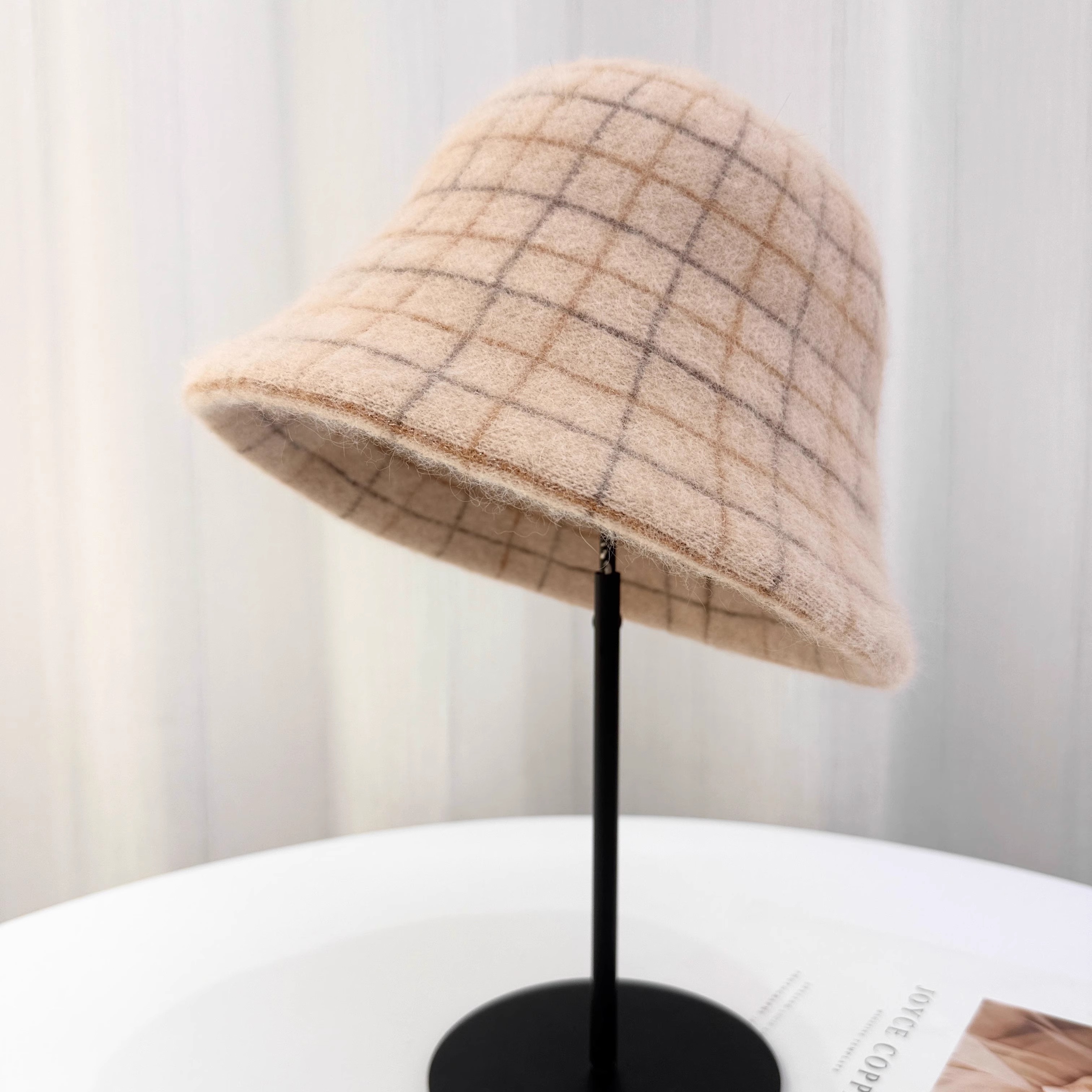 2025新款时尚百搭羊毛渔夫帽女秋冬保暖盆帽女洋气礼帽新款帽子
