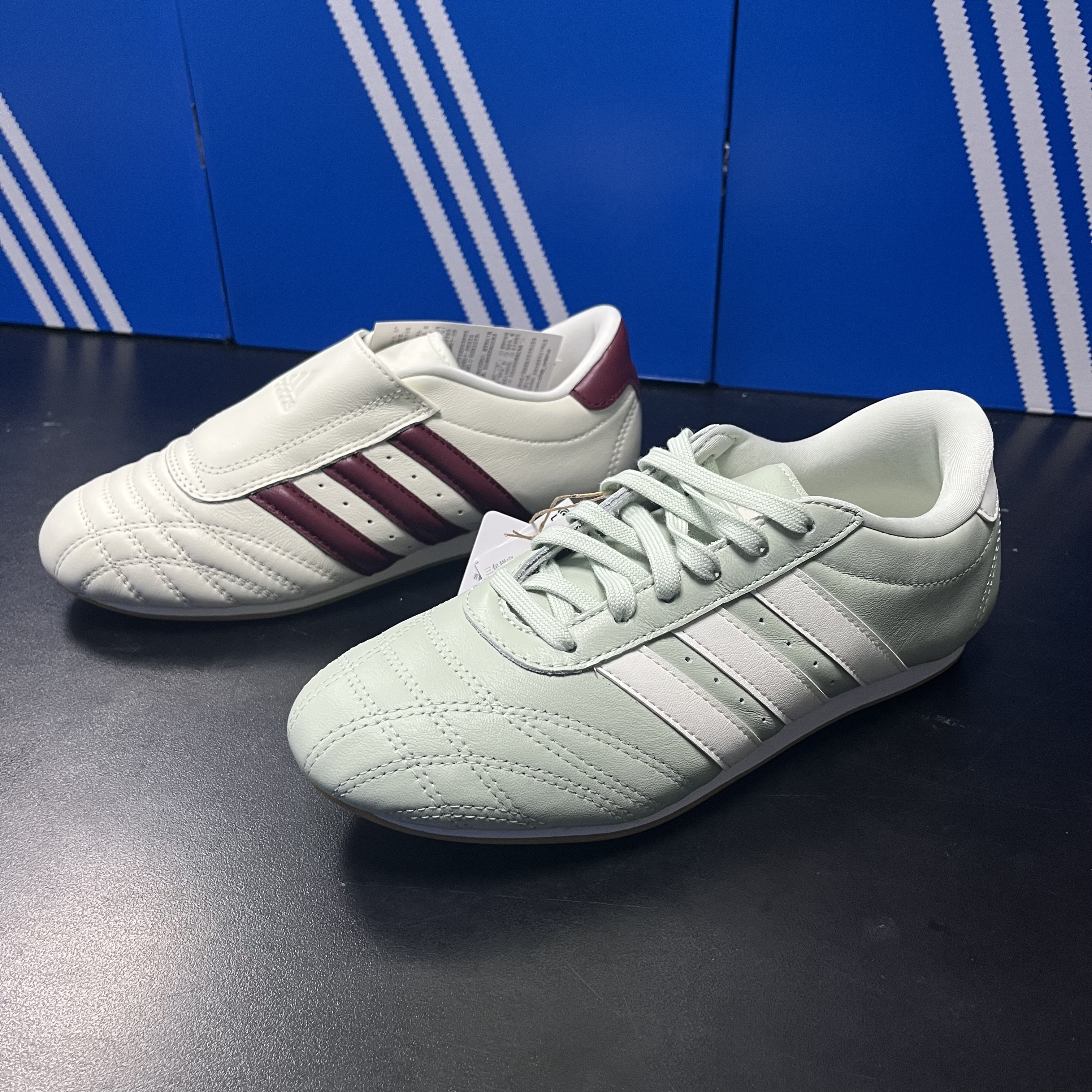 Adidas/三叶草 Taekwondo 薄底鼠尾草薄荷绿拳击鞋 JS0710 JS4527图片