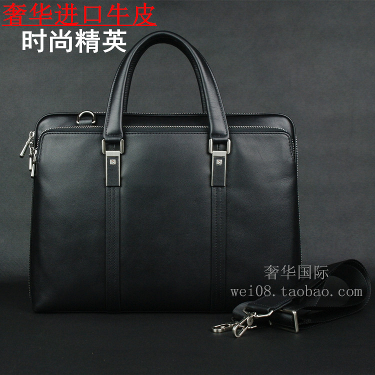 奢华新品进口牛皮简约风公文包