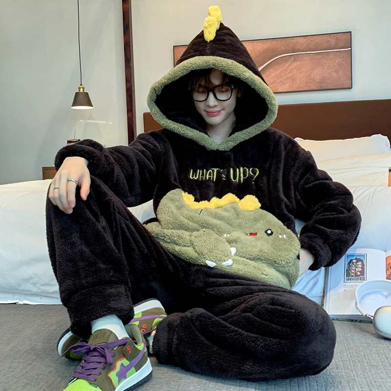 保暖睡衣男款法兰绒冬季加厚加绒2025年新款男士珊瑚绒家居服套装,女士内衣/男士内衣/家居服,睡衣/家居服套装,淘宝优惠券,粉丝福利购,淘宝优惠卷