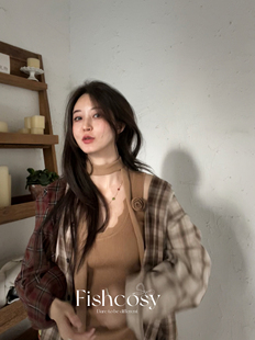 韩国2025春夏新品 夏威夷人鱼 立体玫瑰花挂脖吊带背心 韩国现货