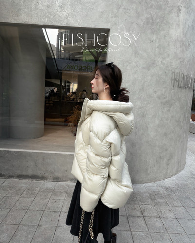 超轻鹅绒！简约系 蓬感廓形连帽羽绒服 韩国2025冬季新品 My fish