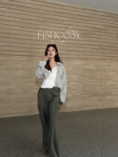 腰包设计软牛仔工装 裤