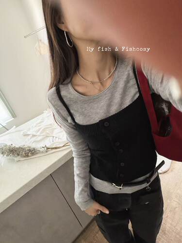 特价不退换/韩国货 针织抹胸吊带 叠穿背心 黑白两色