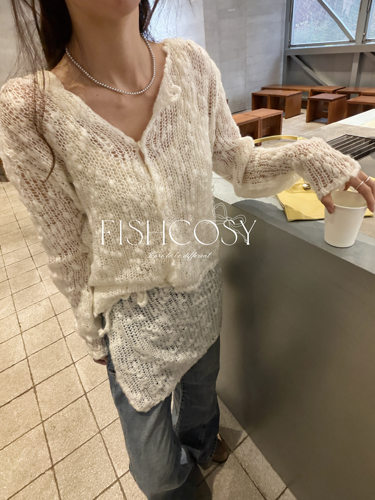 颗粒柔感针织开衫+屁帘两件套