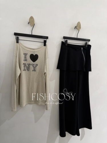 舒服百搭可拆卸屁帘+宽松微喇卫裤 真两件套