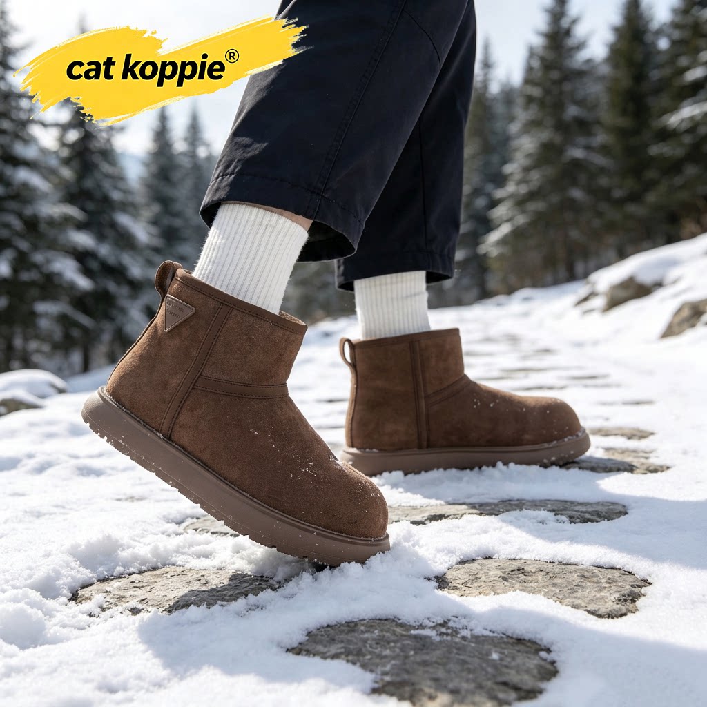 Cat Koppie雪地靴2026新款冬季加绒加厚保暖东北大棉鞋防滑棉靴