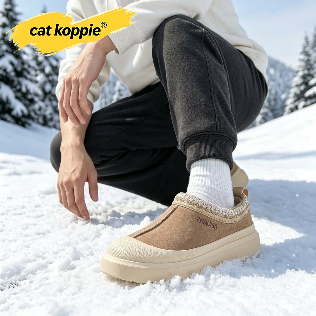 Cat Koppie厚底雪地靴男女同款绵鞋2026保暖休闲防滑加绒加厚棉靴