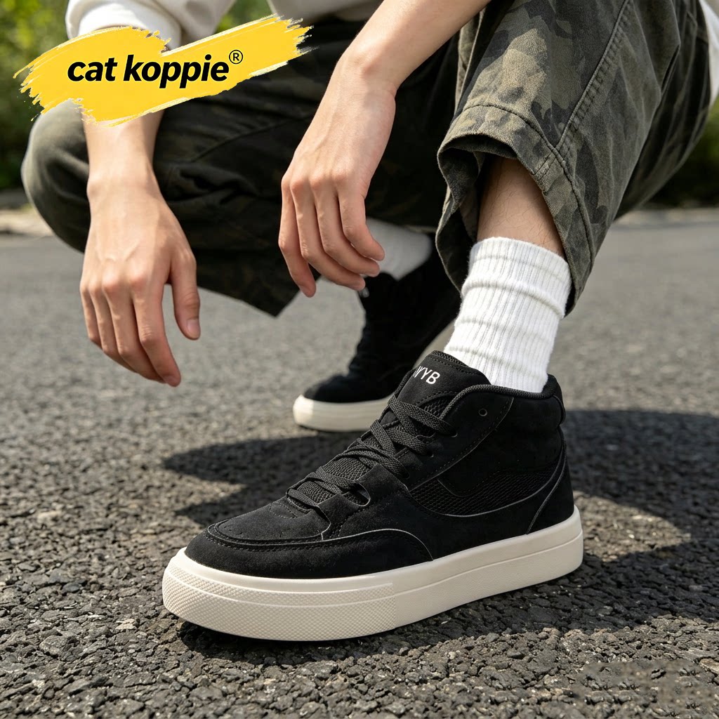 Cat Koppie男鞋秋季高帮板鞋中邦休闲鞋新款潮流百搭鞋子男潮鞋
