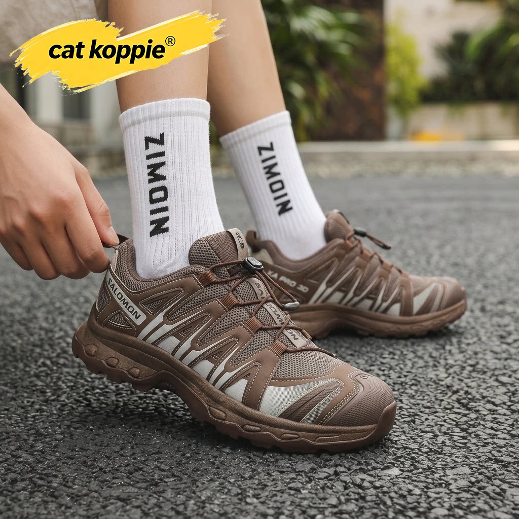 Cat Koppie男鞋2026新款秋季防滑耐磨网面运动鞋厚底徒步登山潮鞋