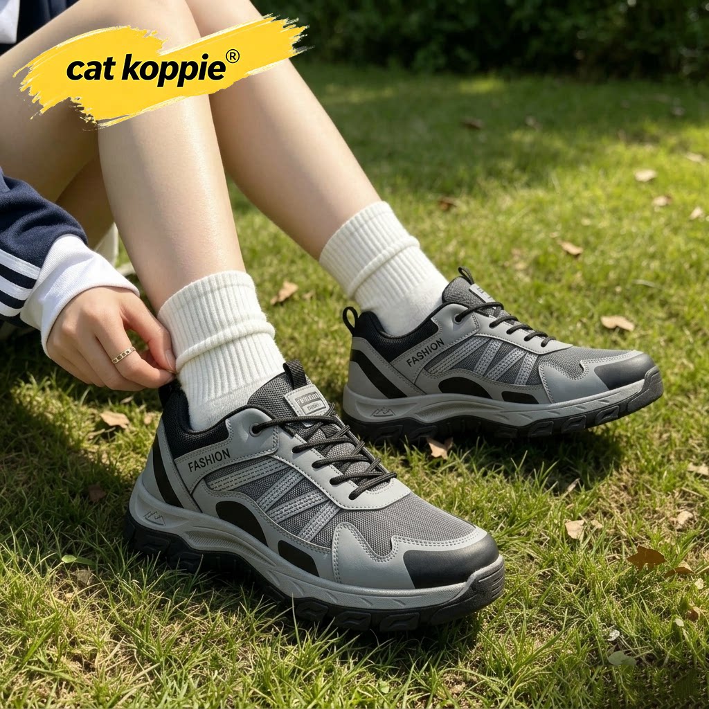 Cat Koppie复古工装登山鞋2026新款网面厚底户外鞋潮流休闲男鞋