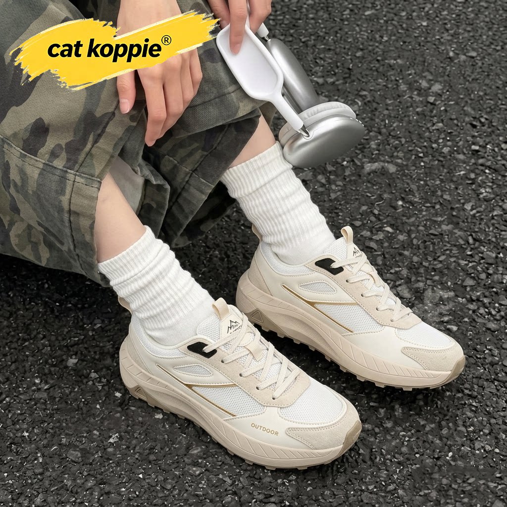 Cat Koppie男鞋2026新款秋季潮流百搭运动鞋男士户外登山老爹鞋