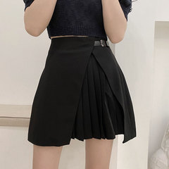 Real shot niche design: pleated skirt for women with high waist and thin body