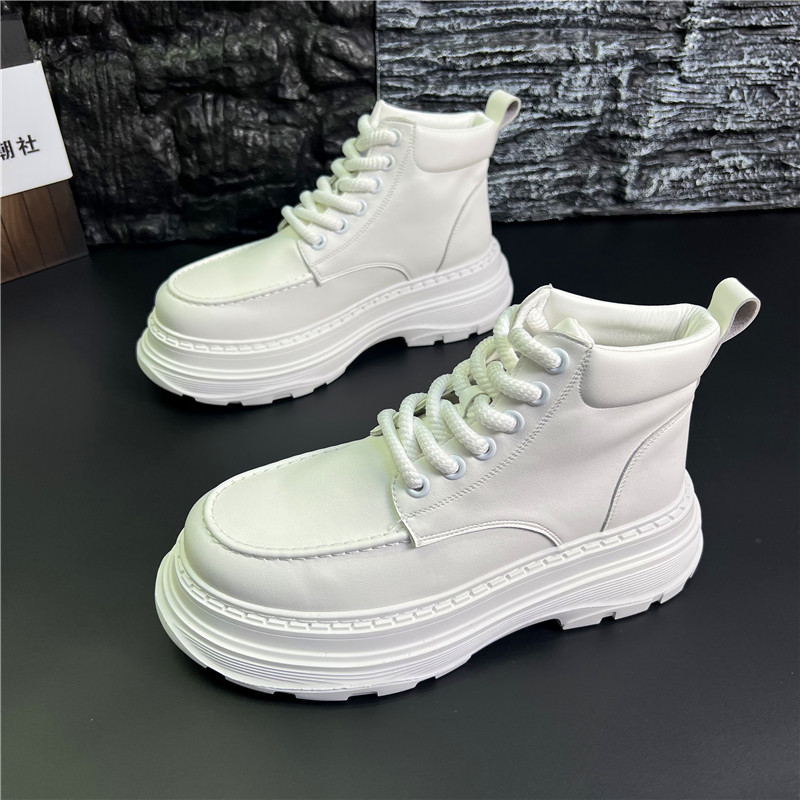 秋冬新款2023增高纯色轻底男鞋