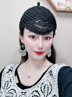 针织帽新款镂空遮阳钩花复古春夏