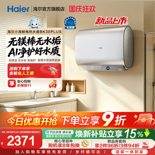 海尔60升无镁棒双胆BK30plus