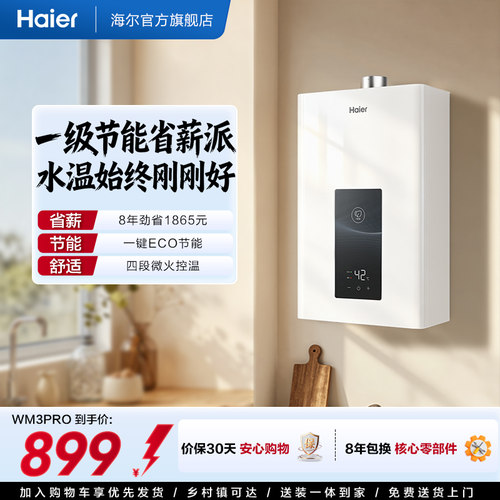 海尔燃气热水器节能水伺服WM3pro
