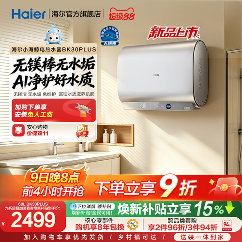 海尔60升无镁棒双胆BK30plus