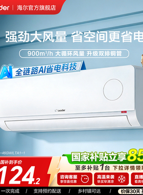 统帅空调2匹双排纯铜管神机一级能效挂机海尔出品超省电Air46LTA1