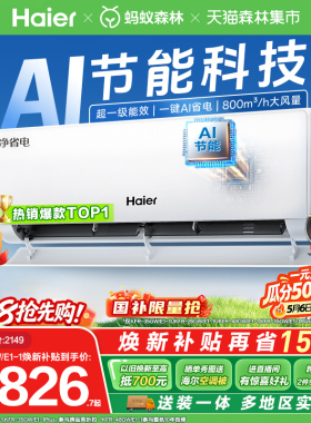 [纯铜管]海尔净省电plus小红花空调新一级1.5匹变频冷暖挂机35E1