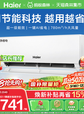 [纯铜管]海尔空调净省电官方一级能效大1匹变频冷暖家用挂机26E1