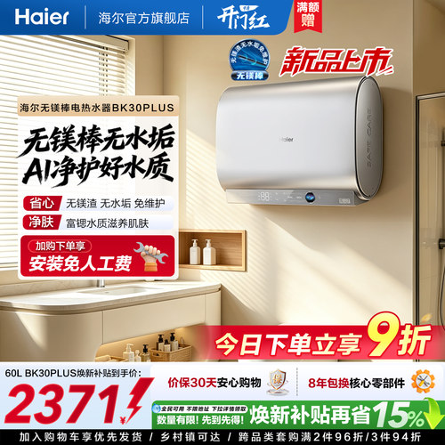 海尔60升无镁棒双胆BK30plus
