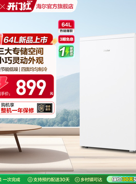 海尔64L母乳储奶冷冻柜迷你家用保鲜冰柜小型立式1级节能冷柜冰箱