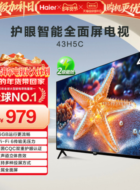 海尔国民AI电视43H5C 43英寸智能网络小型液晶电视机老人家用彩电