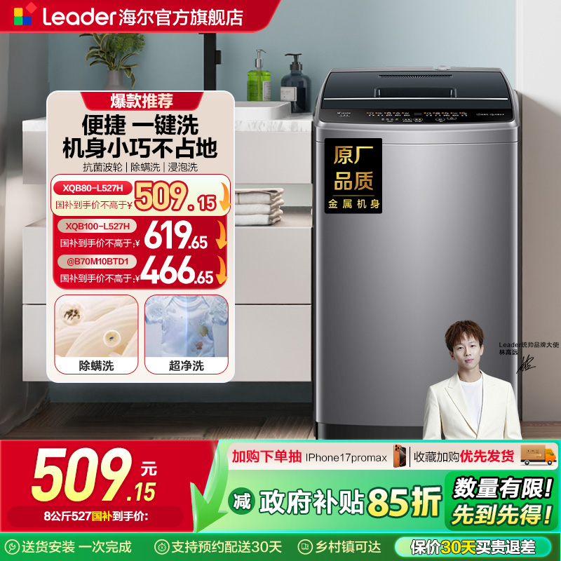 统帅新品8kg抗菌波轮波轮洗衣机