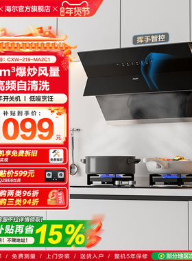 海尔抽油烟机吸油烟机家用厨房大吸力侧吸脱排烟机抽烟机MA2C1