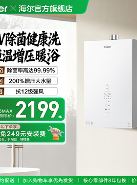 [新品]海尔KM6MAX燃气热水器UV杀菌净水天然气静音水伺服增压恒温