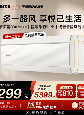 以旧换新卡萨帝空调挂机变频家用除湿冷暖双路进送风1级1.5匹C10