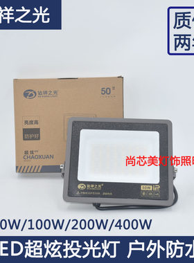 达祥之光投光灯射灯户外工地照明灯室外探照灯强光工程防水广告灯