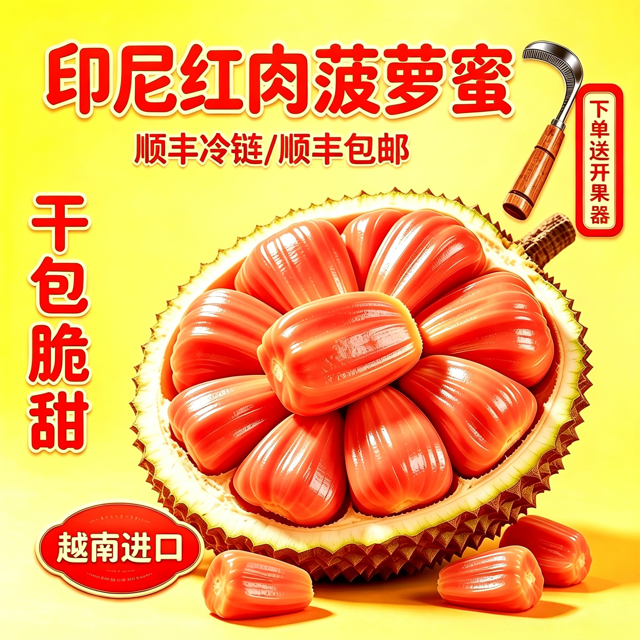 【稀有品种纯红果肉】菠萝蜜图片