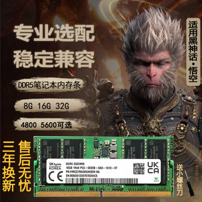 海力士32GDDR556004800笔记本