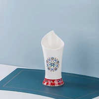 Эмалированная парчовая красная керамическая подставка для палочек для еды