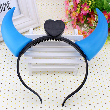 千奇坊圣诞节道具发光牛角 带灯牛角头箍灯化妆舞会装饰品