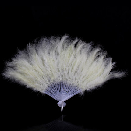 千奇坊 羽毛扇子，羽毛扇，舞蹈扇，表演扇，羽绒扇（21片多色可选）