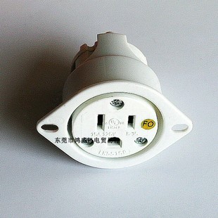 电源连接器台湾隆光 UL认证插座嵌入型白色美式 15A125V LK5515RFO