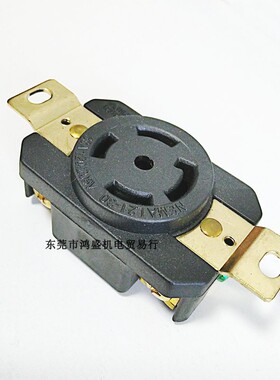 美规NEMA L21-30R暗装插座WJ-6531 30A 120/208V 台湾嵘光OLYMPIA