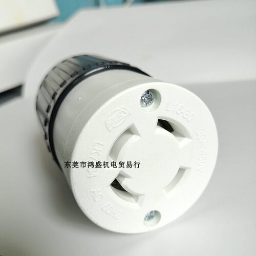 LK-7434美规NEMA L16-30 30A480V 4P台湾隆光LKEW引挂式塑胶插座